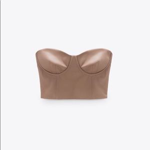 Faux Leather Crop Top